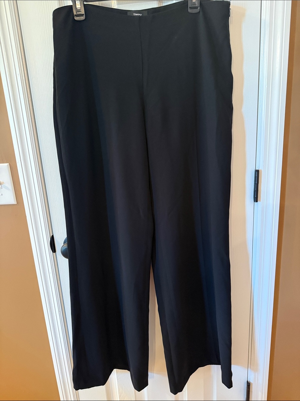 Theory Women's Black Wide-Leg Dress Pants